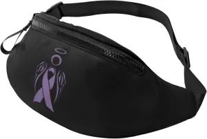 Pancreatic Cancer Awareness Purple Crossbody waist bag, casual chest bag