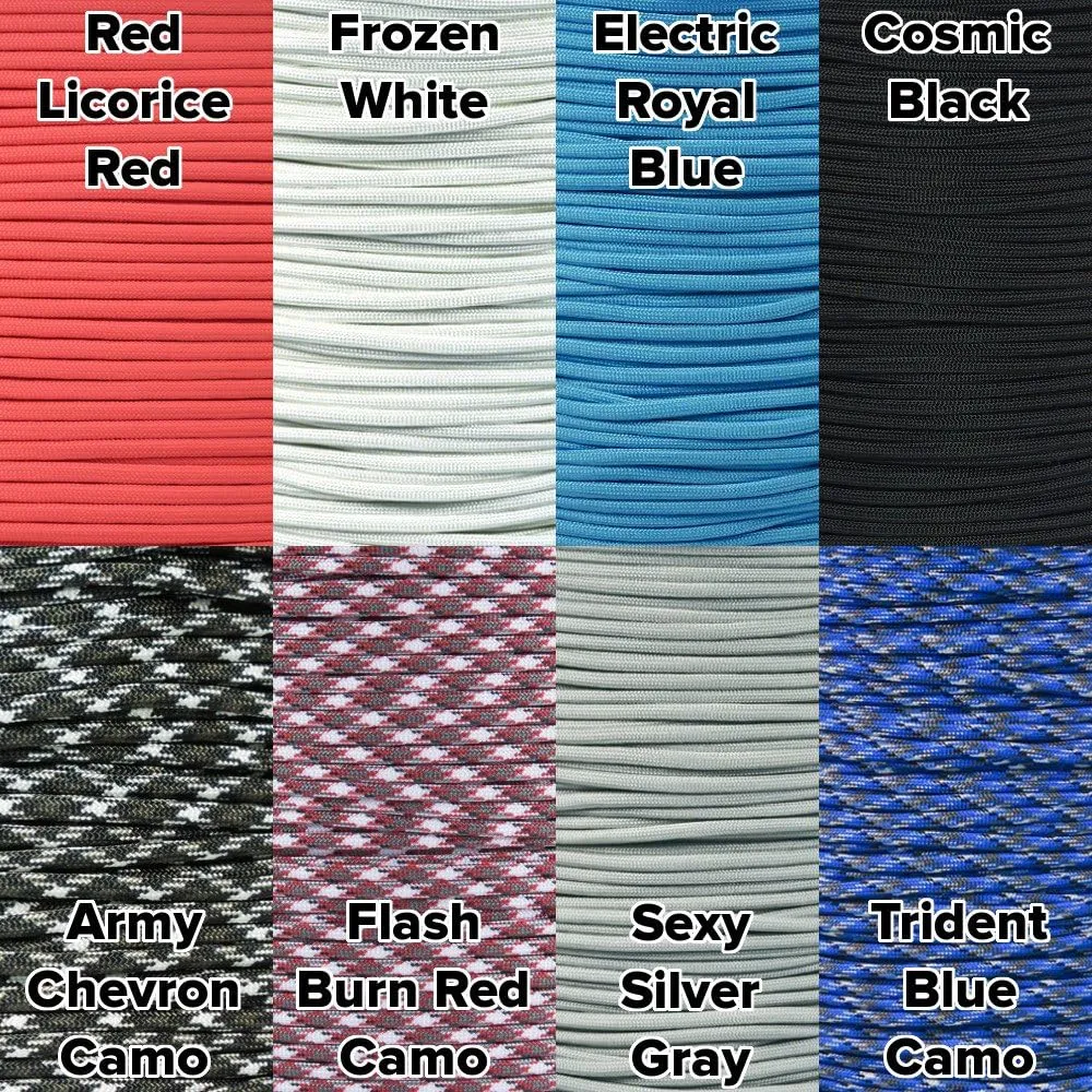 Paracord Bracelet & Project Kit – 550 Parachute Cord, Buckles, Carabiners, Key Rings – (Starter & Hardware Kits Include Paracord Needle & Forceps) – Made in USA
