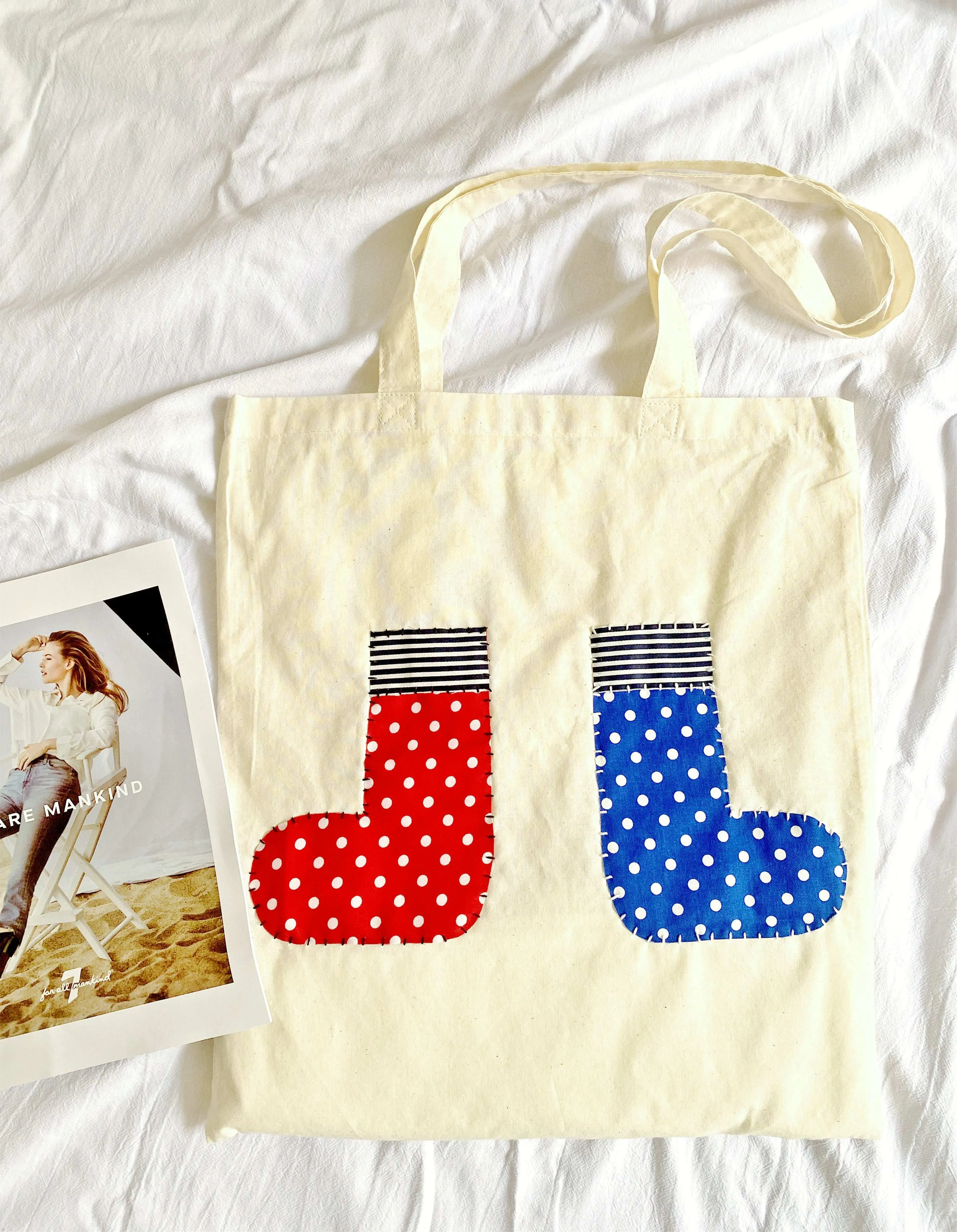 Patch Socks Cotton Tote
