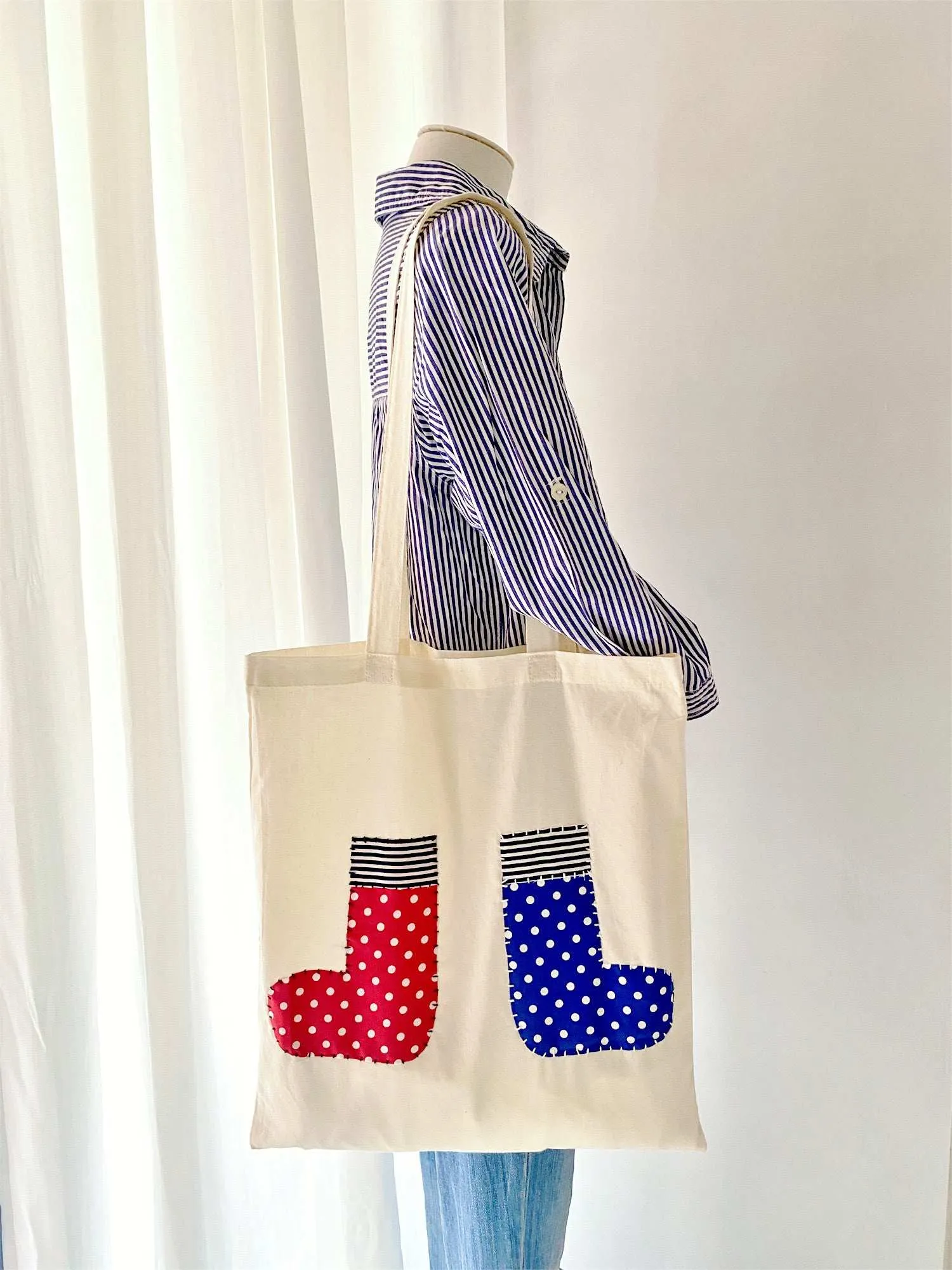 Patch Socks Cotton Tote