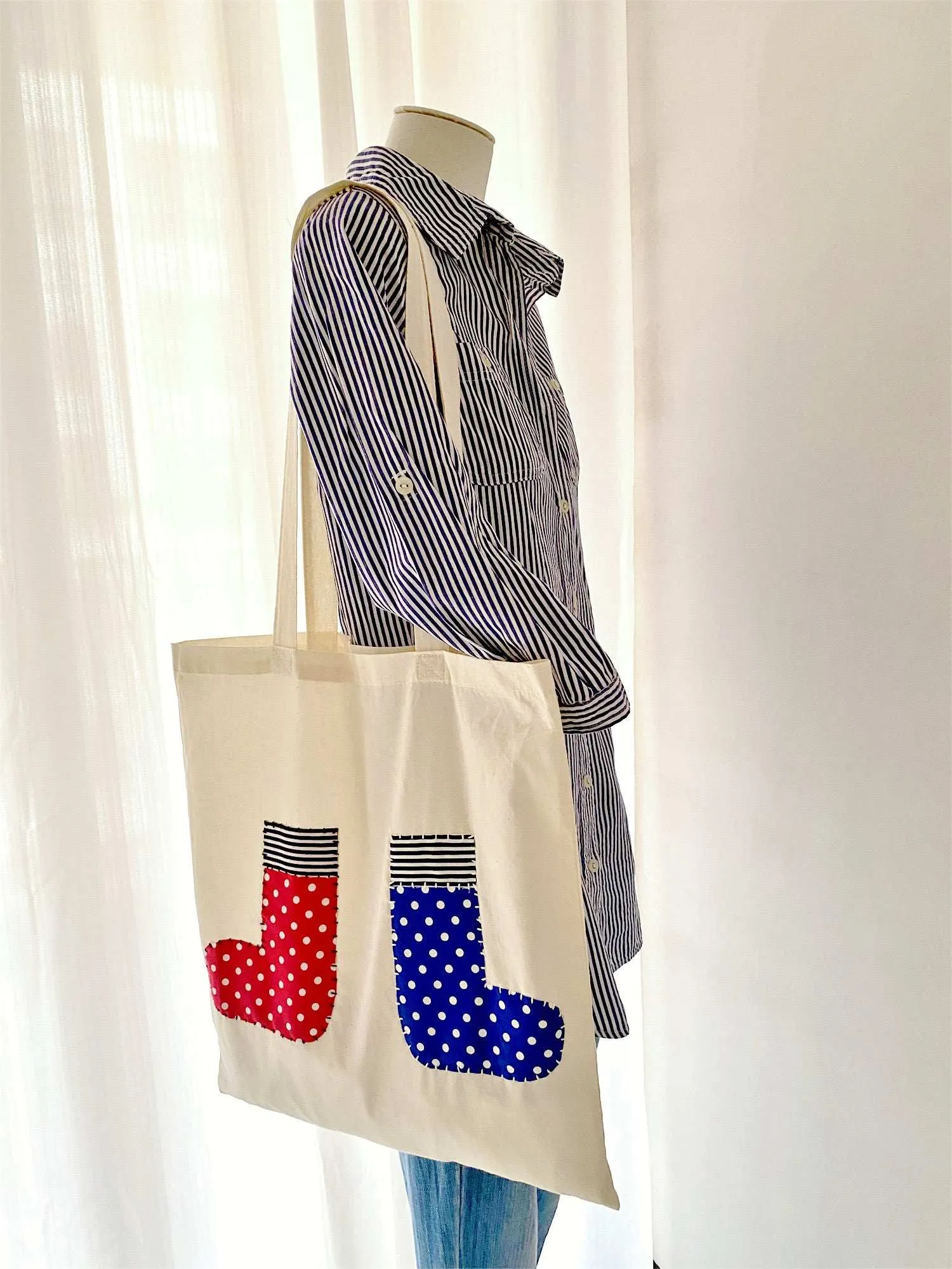 Patch Socks Cotton Tote