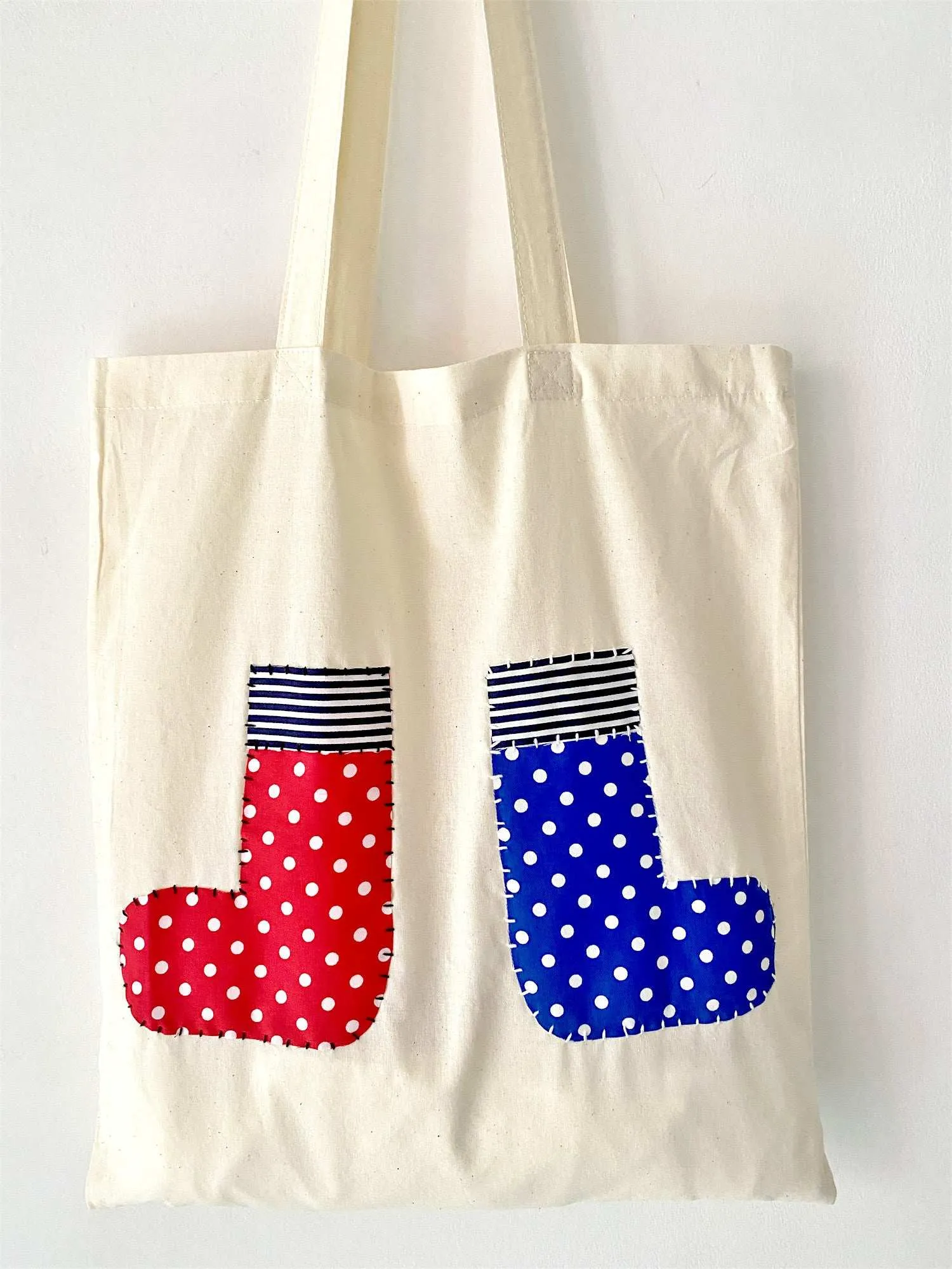 Patch Socks Cotton Tote