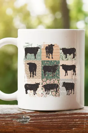 Patchwork Cows White Mug