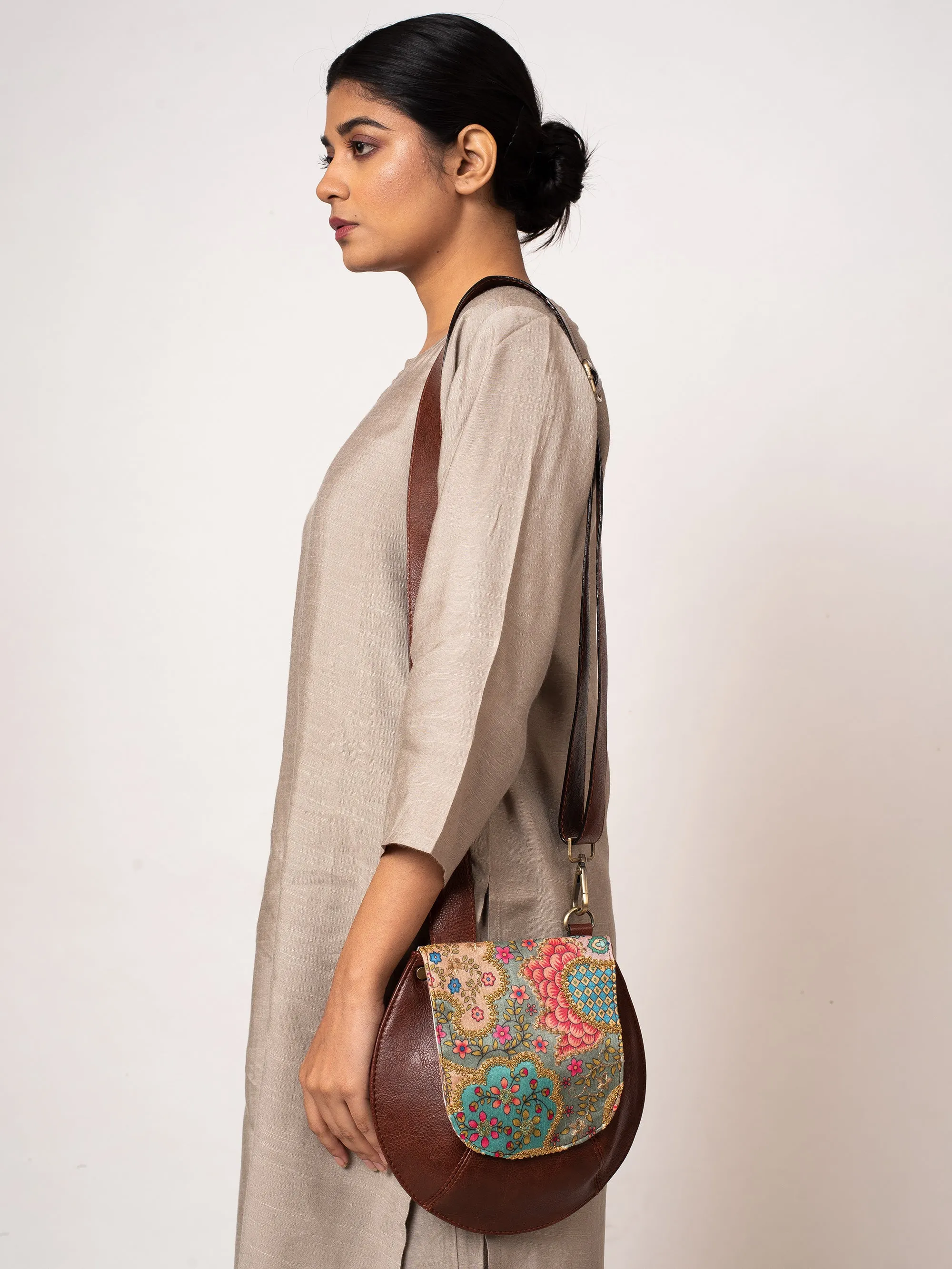 Patchwork Embroidered Bianca Sling Bag