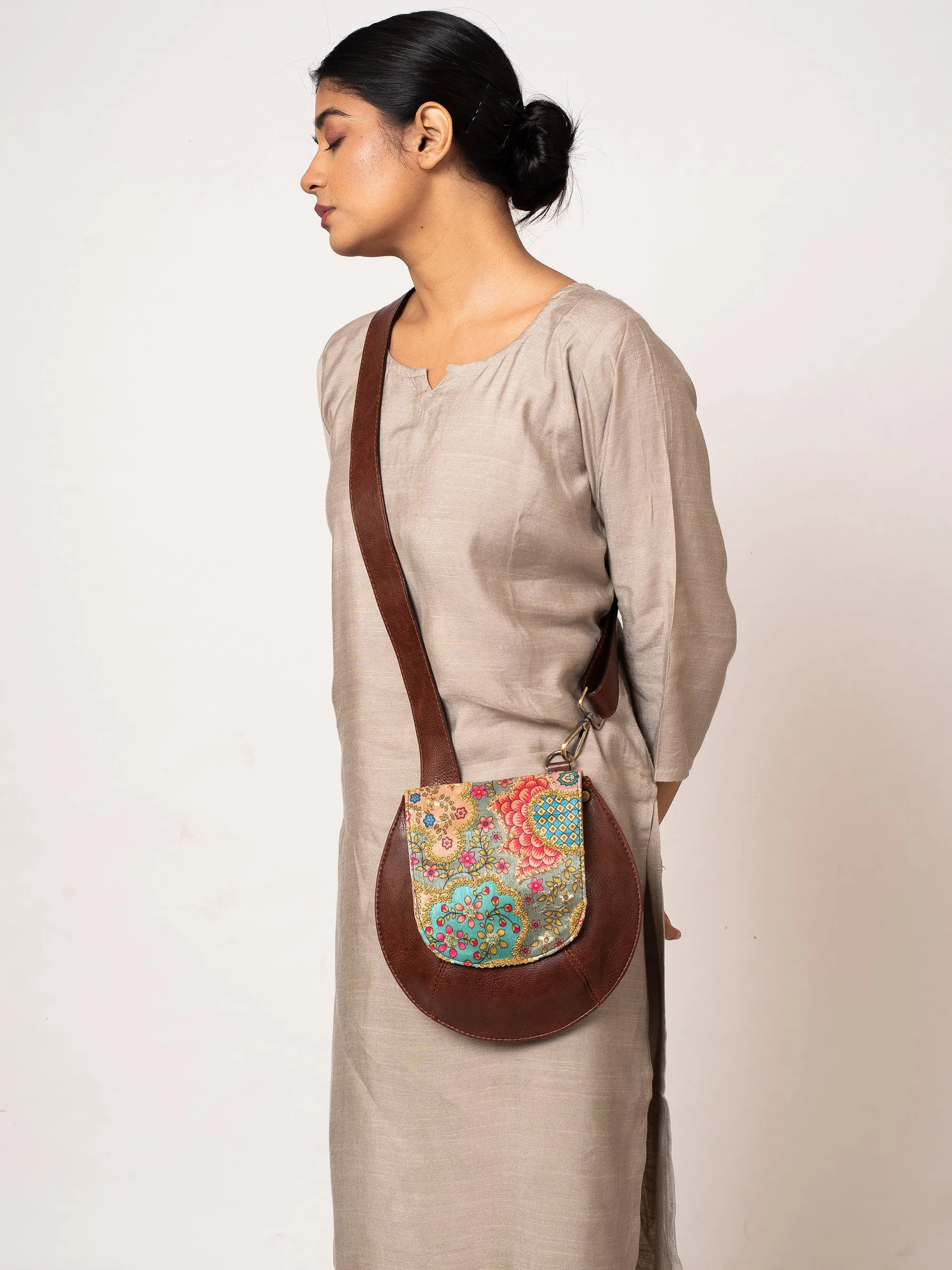 Patchwork Embroidered Bianca Sling Bag