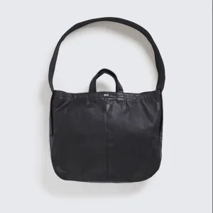 PE-NEWSPAPER-BAG-BLK - Peanuts & Co x ACVM WAXED COTTON NEWSPAPER BAG - Black