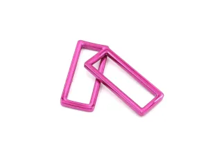 Pink 1 1/2 inch (38mm) Rectangle Ring- Set of 2