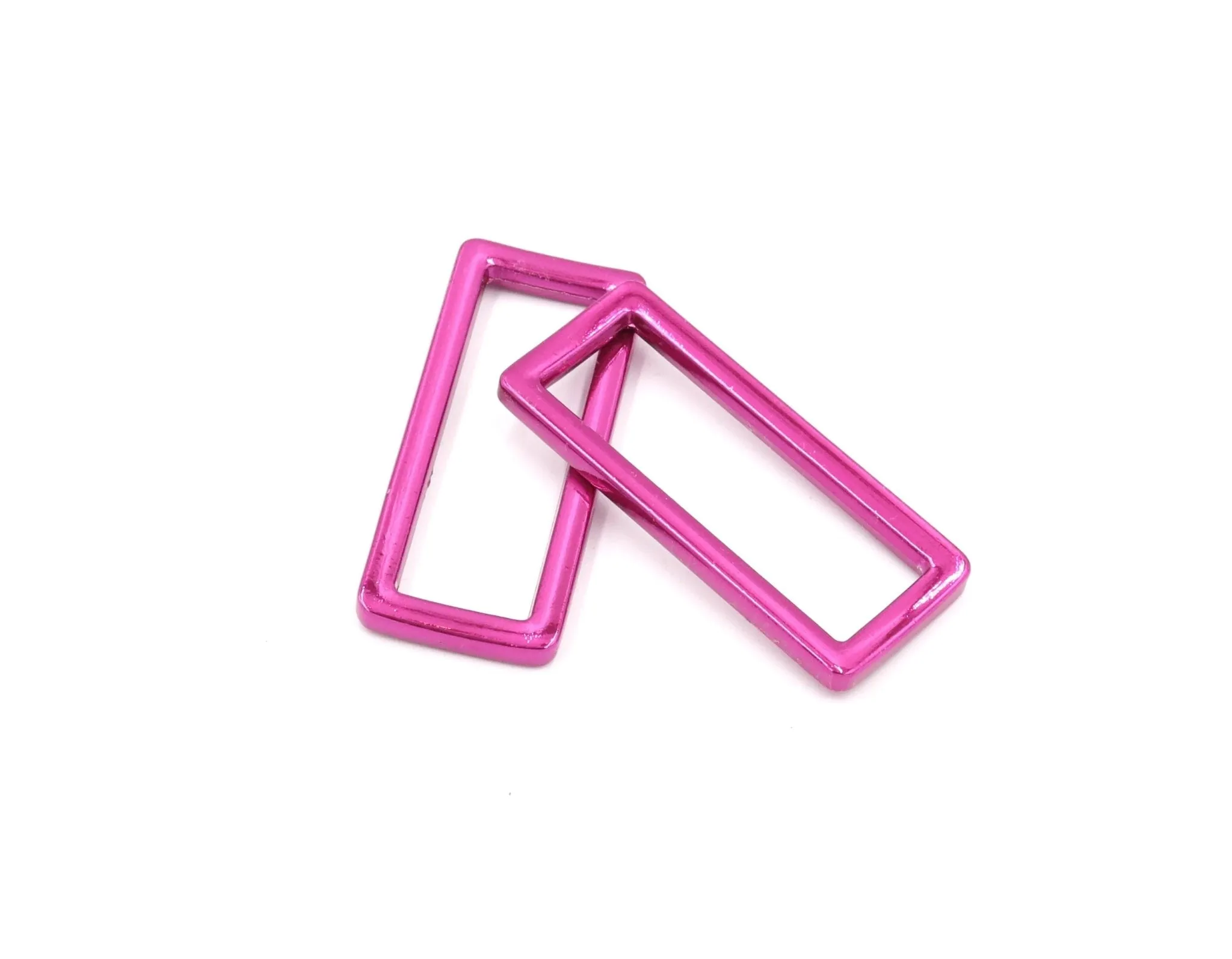 Pink 1 1/2 inch (38mm) Rectangle Ring- Set of 2