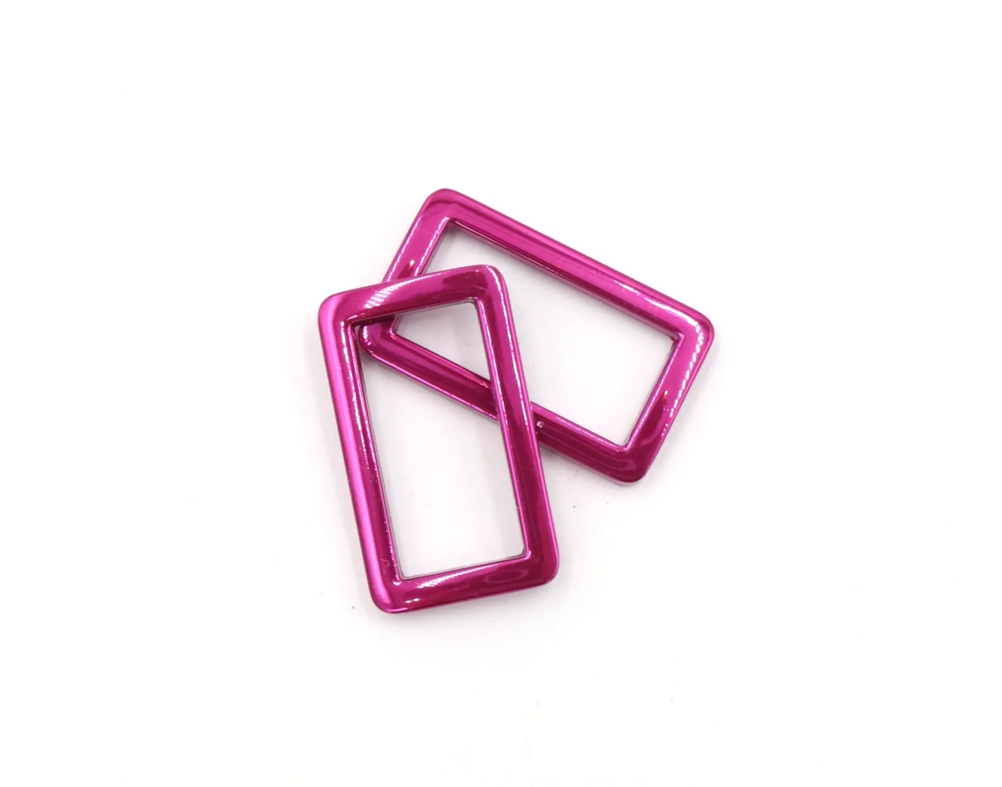 Pink 1 inch (25mm) Rectangle Ring- Set of 2