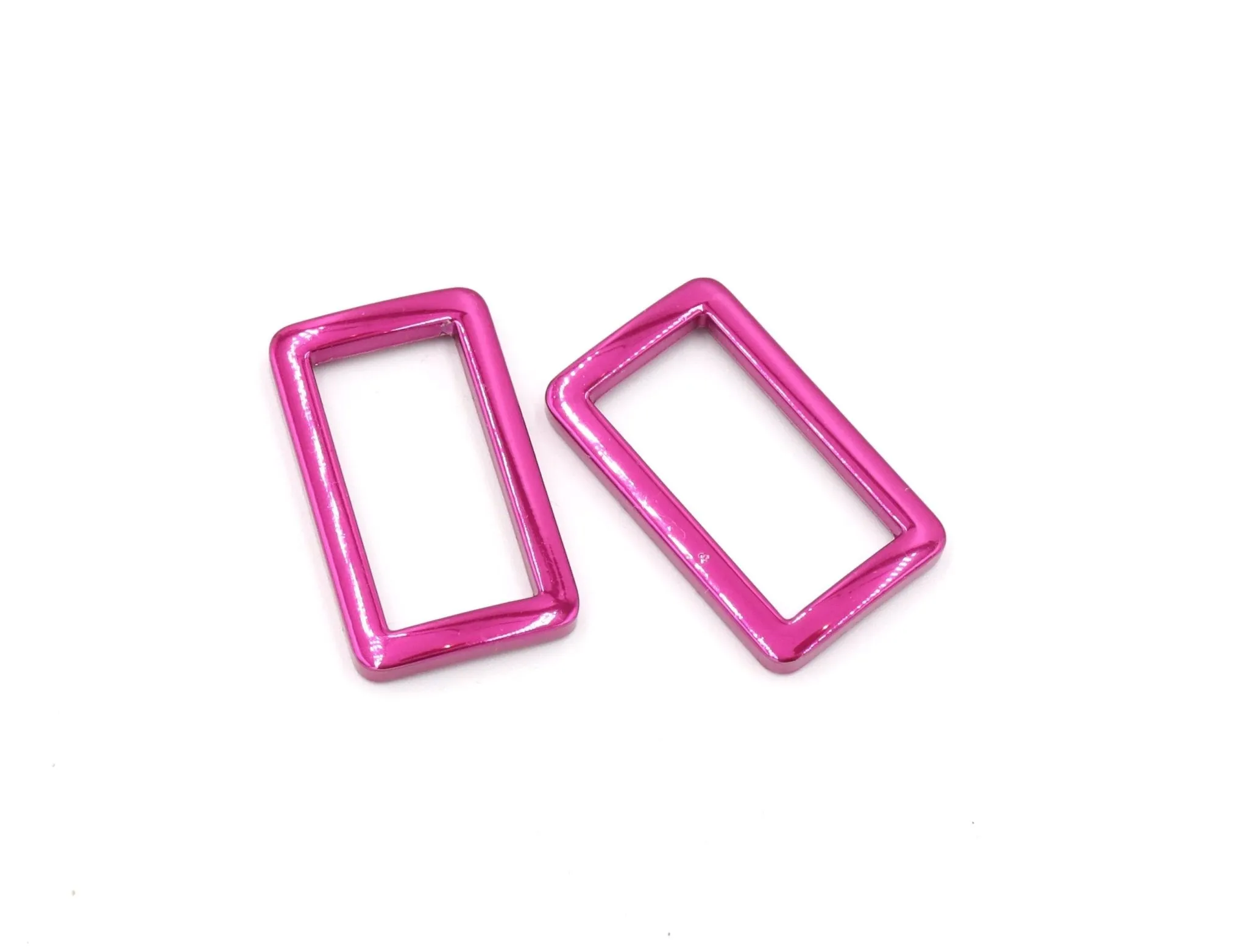 Pink 1 inch (25mm) Rectangle Ring- Set of 2