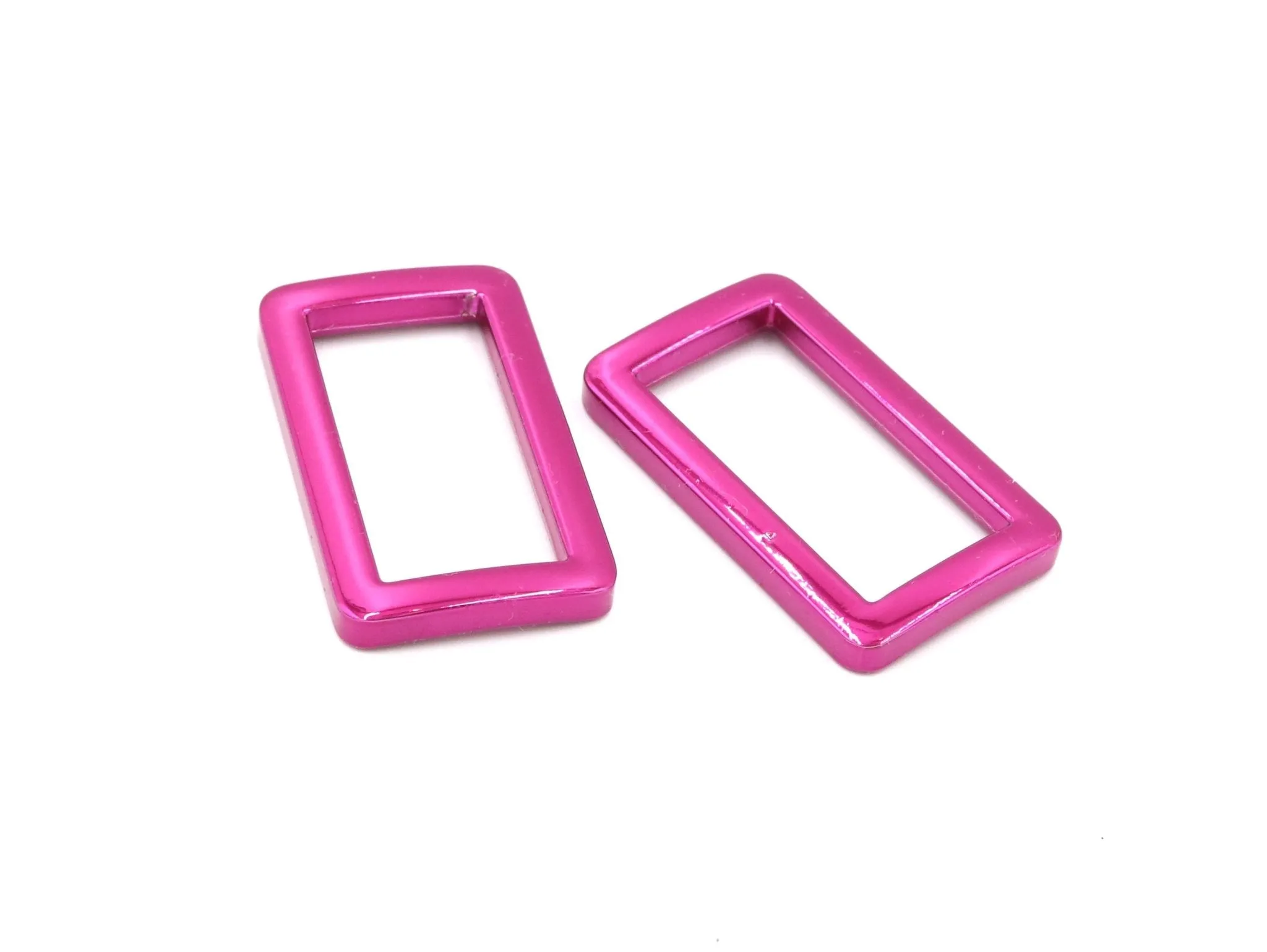 Pink 1 inch (25mm) Rectangle Ring- Set of 2