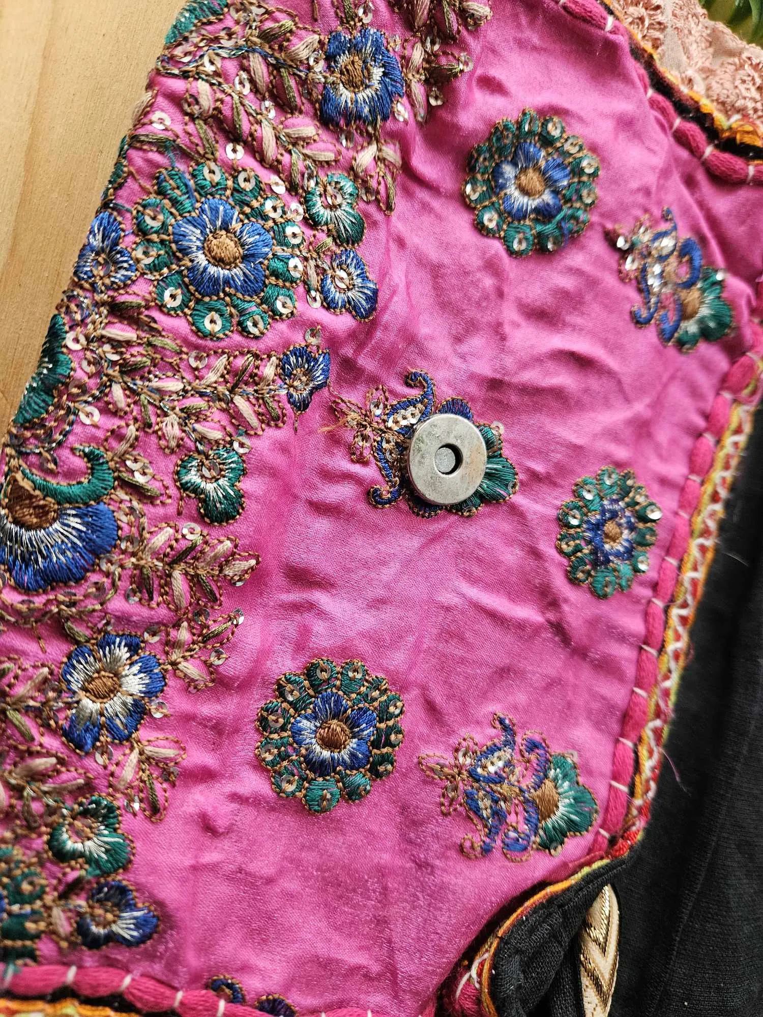 Pink Bandhani Patchwork bag