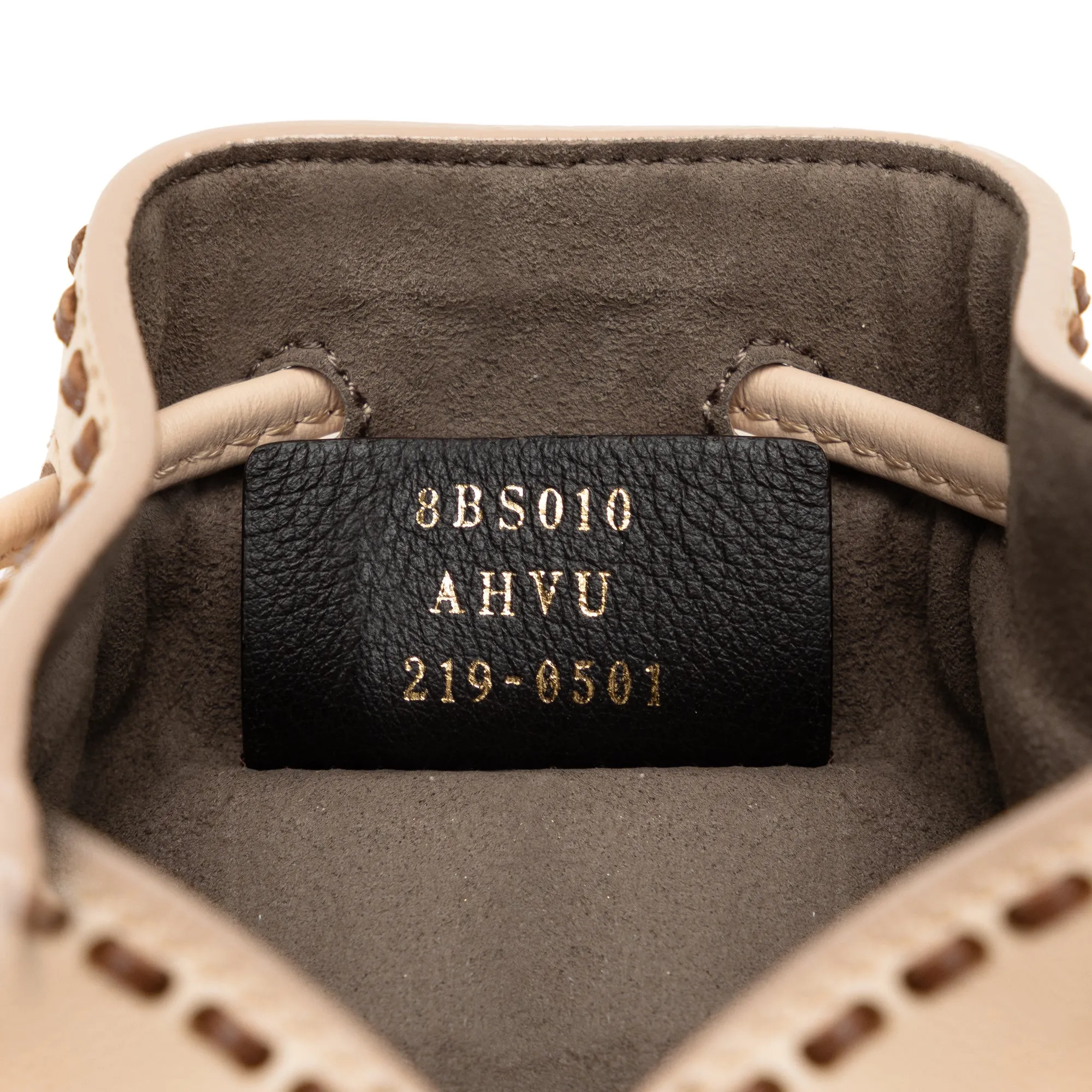 Pink Fendi Shearling Mini Mon Tresor Bucket Bag