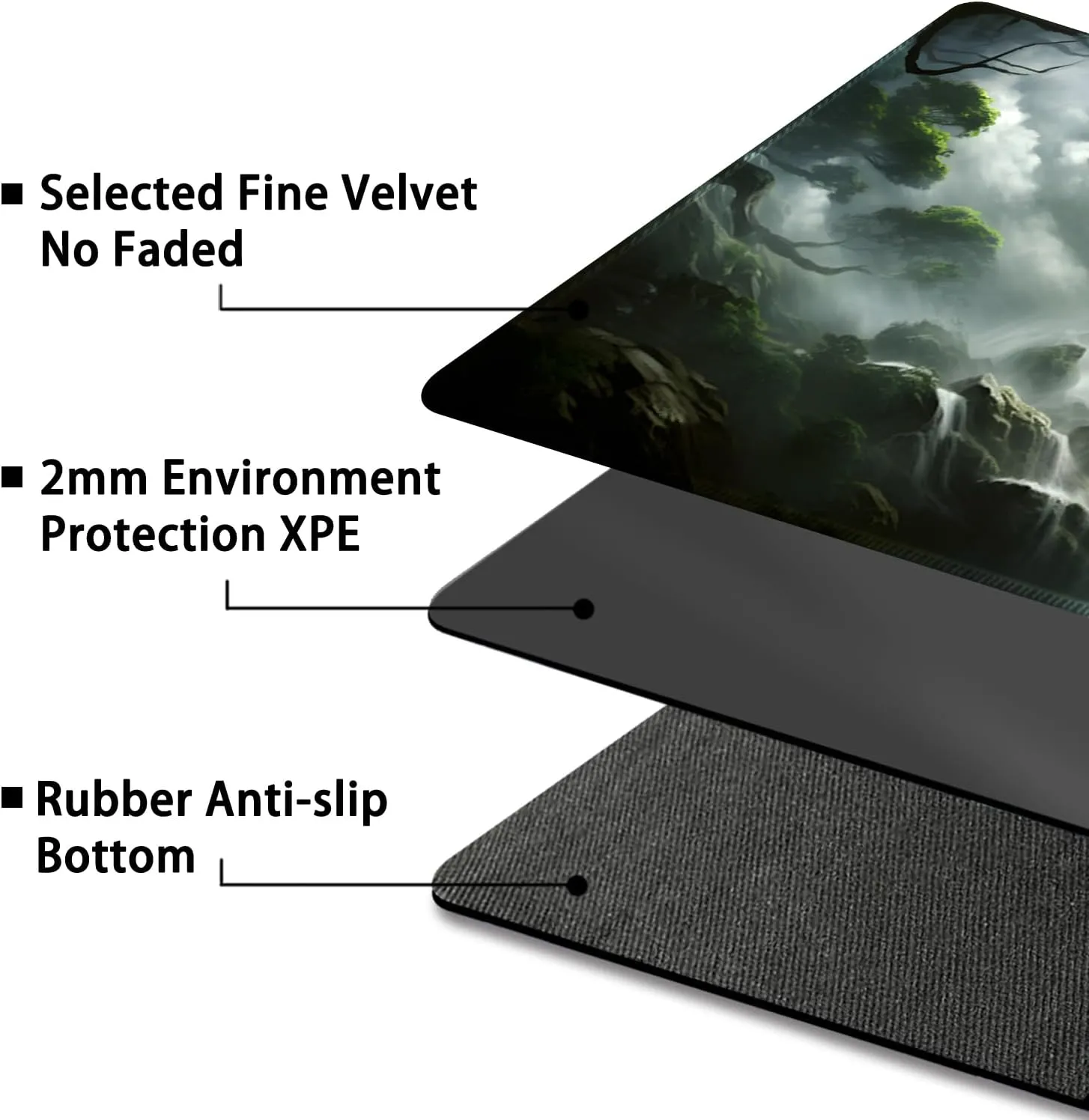 Playmat for MTG, with Free Storage Bags,Game Mat 24 x 14 inches, TCG and Board Game Mat for Cards,Mousepad Desk Mats (Tree 5-Regular)