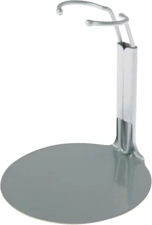 Plymor DSP-30S Silver Adjustable Action Figure Stand, fits 6 and 6.5 inch Action Figures, Waist is 1.25" - 1.5" Wide, 3.25" - 4" Around, Pack of 6