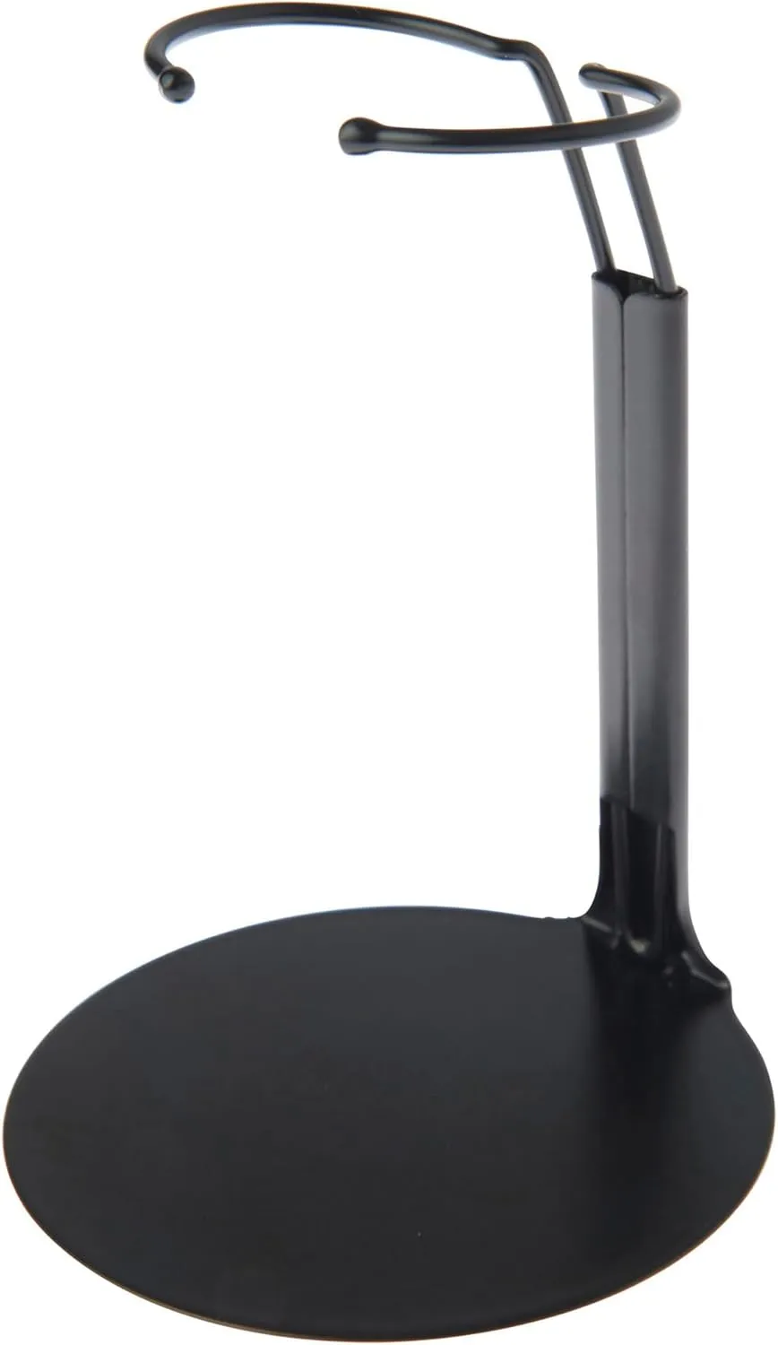 Plymor DSP-4175B Black Adjustable Doll Stand, fits 7, 7.5, 8, 8.5, and 9 inch Dolls or Action Figures, Waist is 1.75" - 2.25" Wide, 5" - 6" Around, Pack of 3