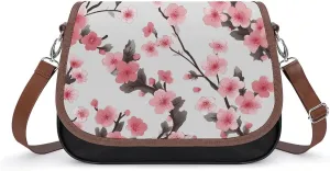 Poppy Flowers Print Crossbody Bags for Women Travel Shoulder Bag Small Leather Cross Body Handbags