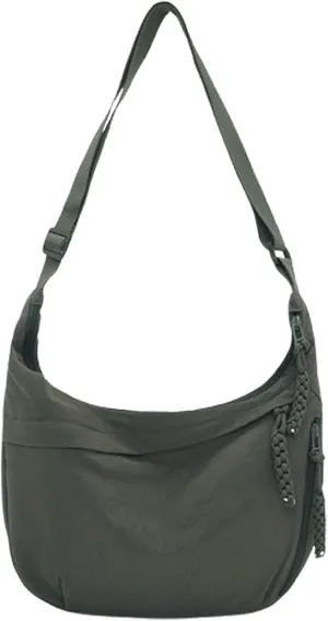 Preferable Crossbody Bag, 2025 New Plain Color Nylon Crescent Crossbody Bag for Women, Suitable for Travel