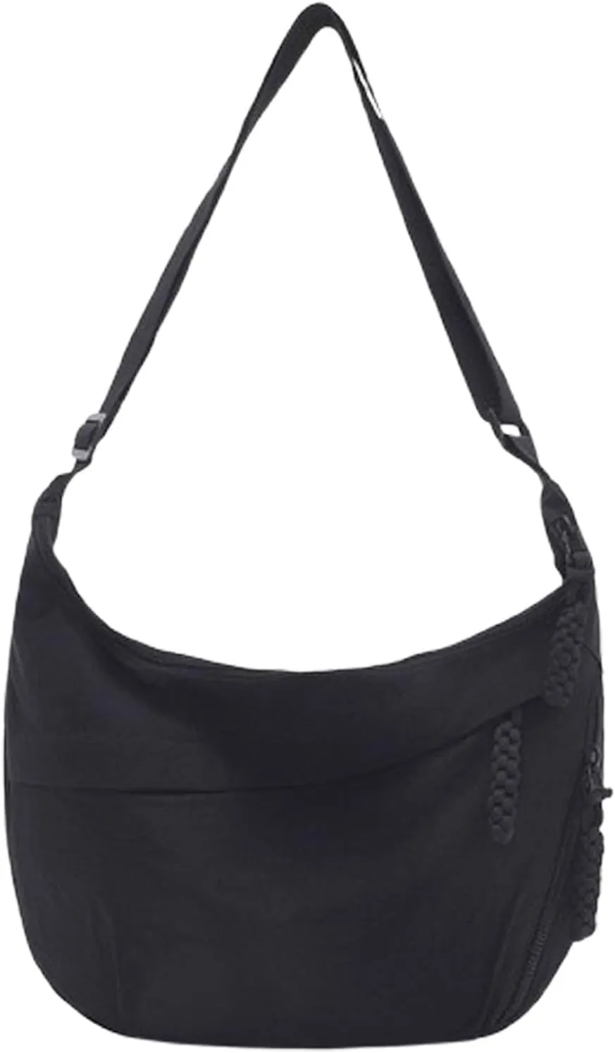 Preferable Crossbody Bag, 2025 New Plain Color Nylon Crescent Crossbody Bag for Women, Suitable for Travel