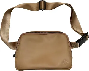 Premiere Vegan Leather Crossbody, Belt Bag, Sling Bag, Fanny Pack, Waist Pack for Women with Metal Hardware