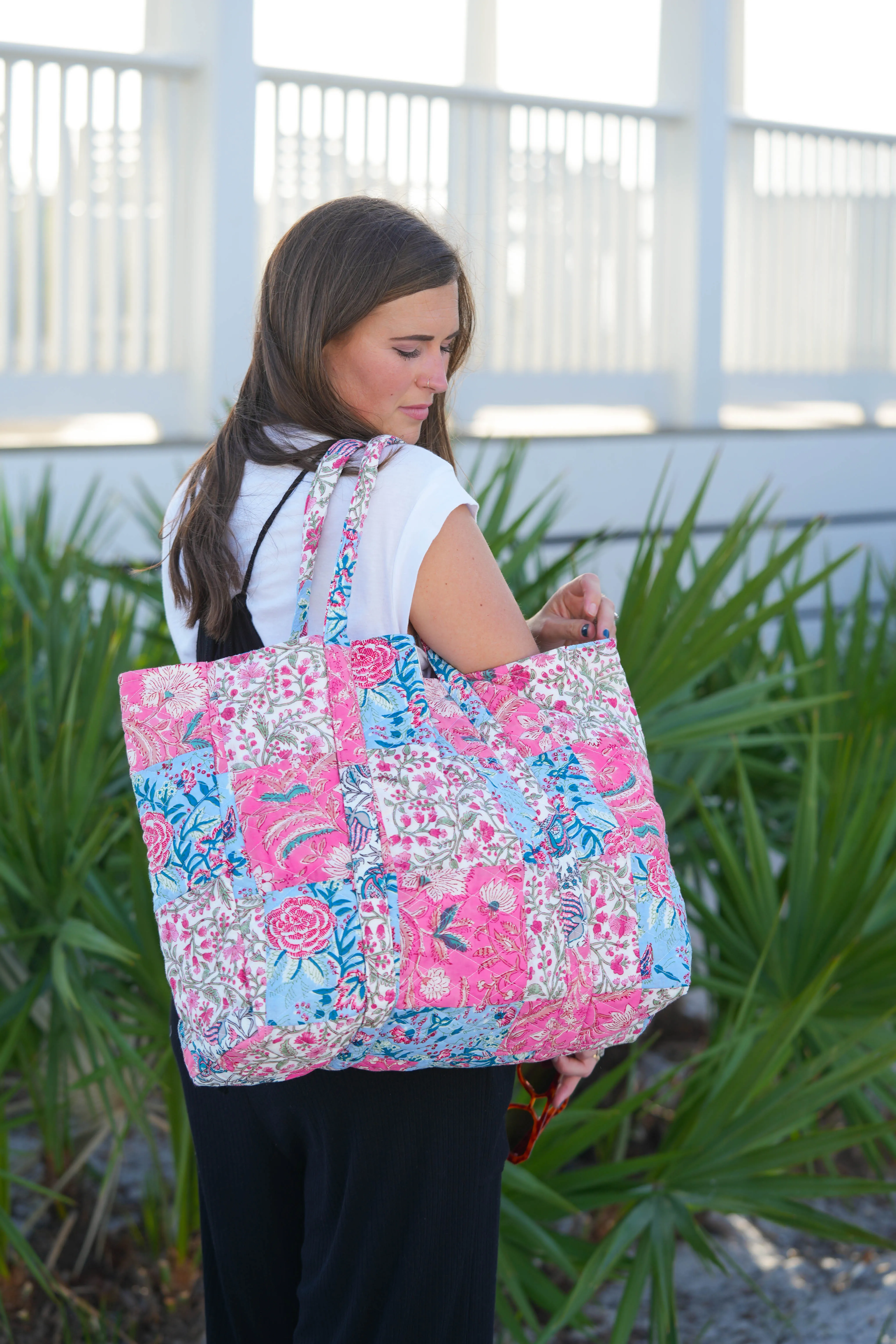 Pretty in Pink Patchwork Tote