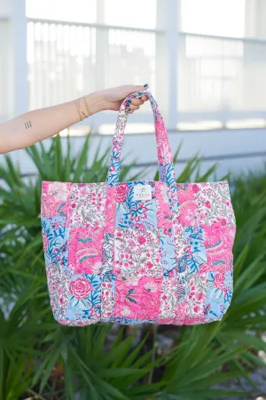Pretty in Pink Patchwork Tote
