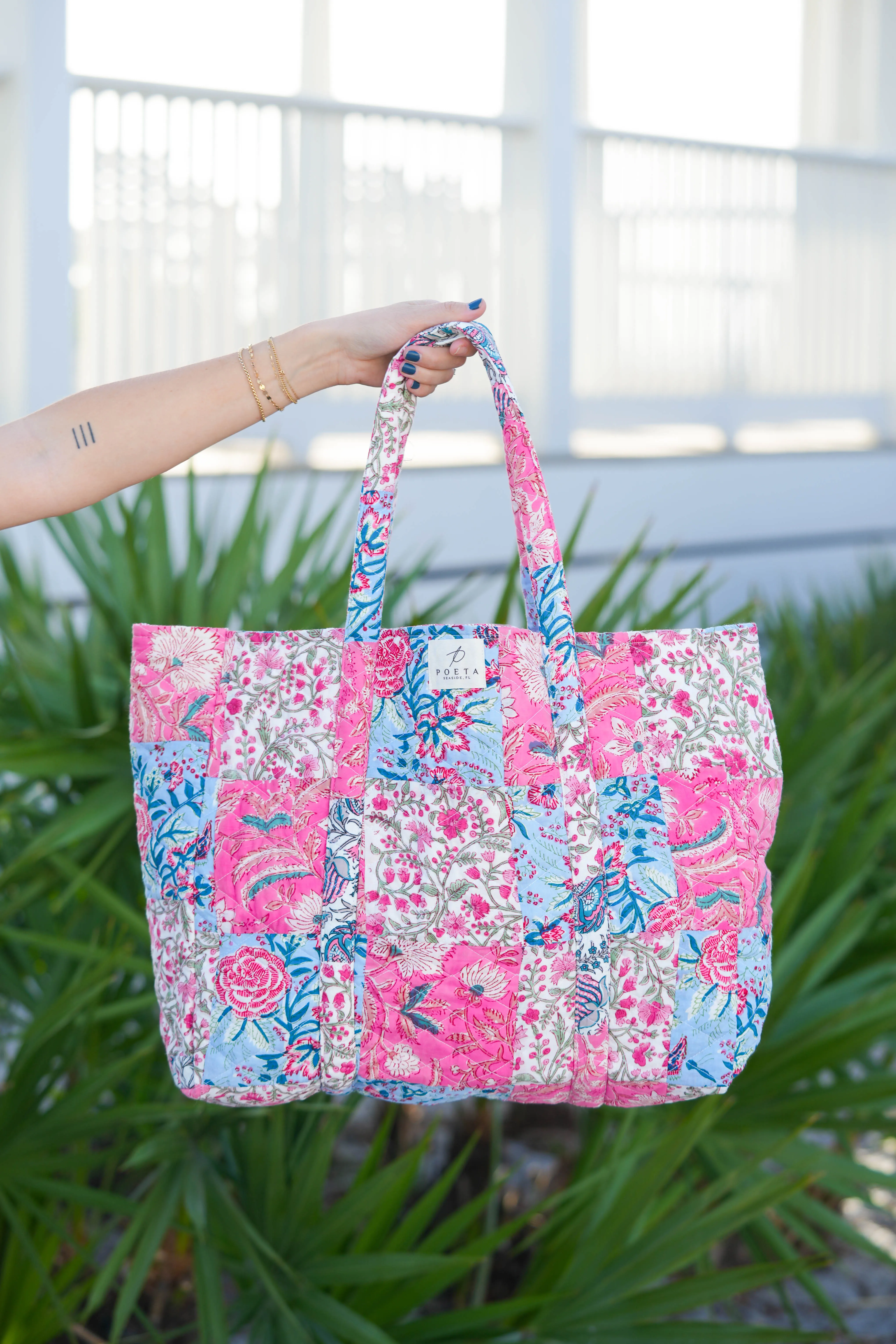 Pretty in Pink Patchwork Tote