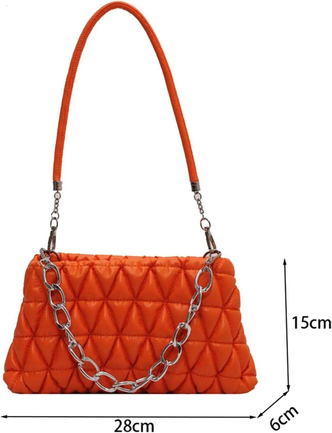 PU Leather Crossbody Bag Ladies Shoulder Top Handle Chain Bags Handbag Purse Evening Bag
