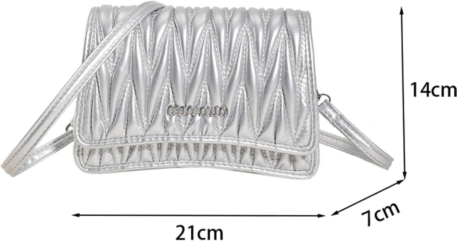 PU Leather Crossbody Bag Shoulder Bag for Women Flap Purse with Adjustable Strap Satchel Bag for Work Travel