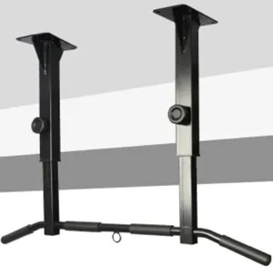 Pull Up Bar Home Gym Exercise Equipment Beam Bottom Chin Up Bar,Upper Body Workout Bar For Hanging In Wall,Height 3 Gears Adjustable,Height 3 Gears Adjustable ( Color : Black B , Size : 97*28*40cm )