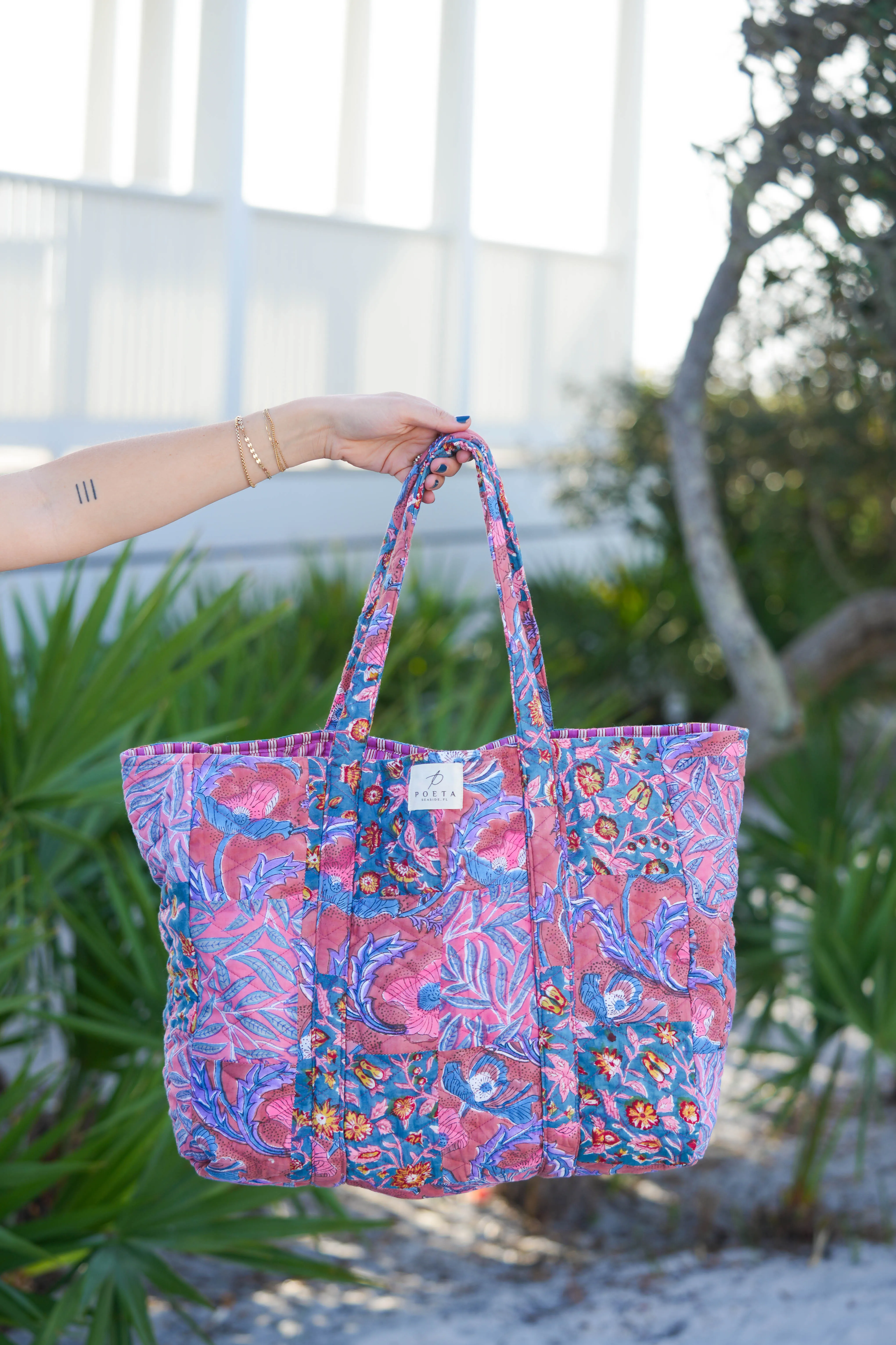 Purple Jungle Patchwork Tote