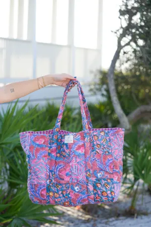 Purple Jungle Patchwork Tote