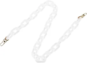 Purse Strap Bag Chain 34 Inch Resin Shoulder Strap Handbag Decoration Chain Bag Charms Accessories, Matter Clear