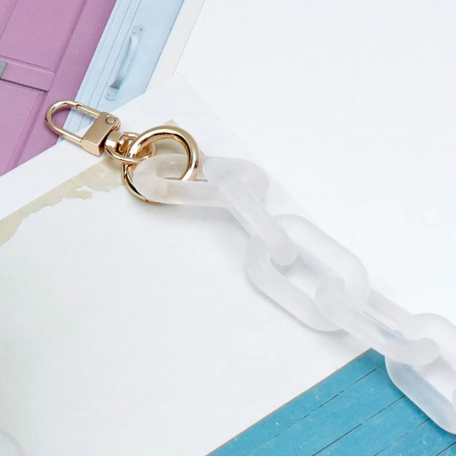 Purse Strap Bag Chain 34 Inch Resin Shoulder Strap Handbag Decoration Chain Bag Charms Accessories, Matter Clear