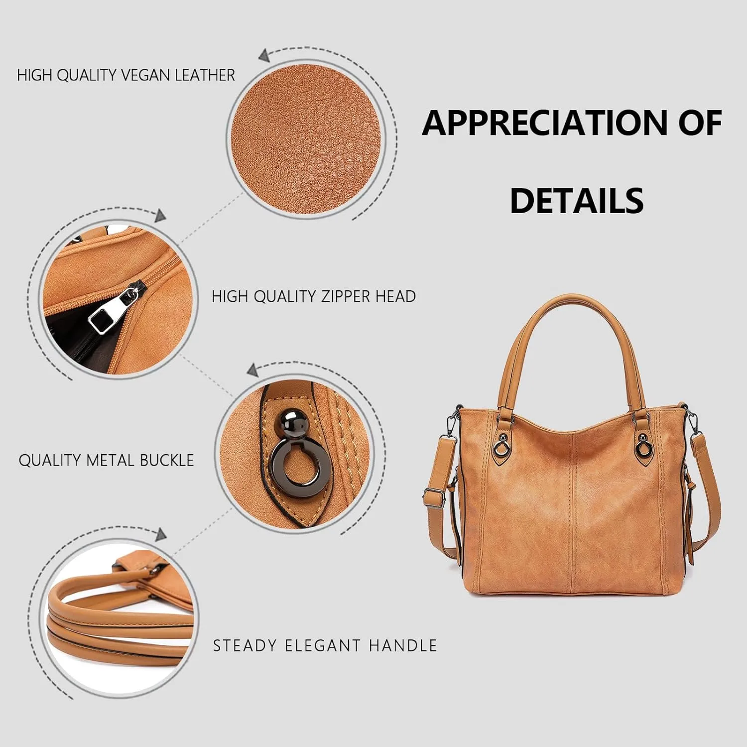 Purses for Women Soft Leather Handbags Ladies Purse Large Tote Bag Fashion Shoulder Crossbody Bags Top Handle Satchel