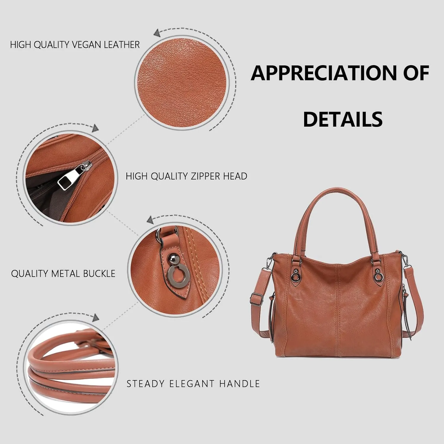 Purses for Women Soft Leather Handbags Ladies Purse Large Tote Bag Fashion Shoulder Crossbody Bags Top Handle Satchel