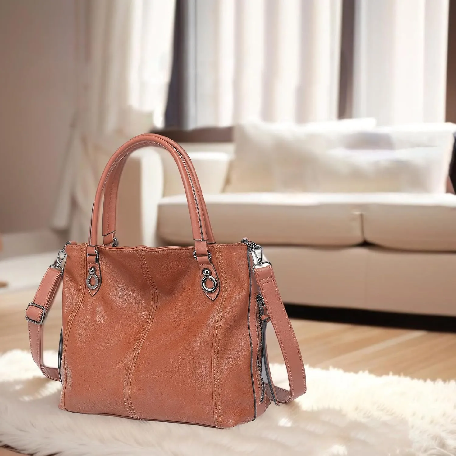 Purses for Women Soft Leather Handbags Ladies Purse Large Tote Bag Fashion Shoulder Crossbody Bags Top Handle Satchel