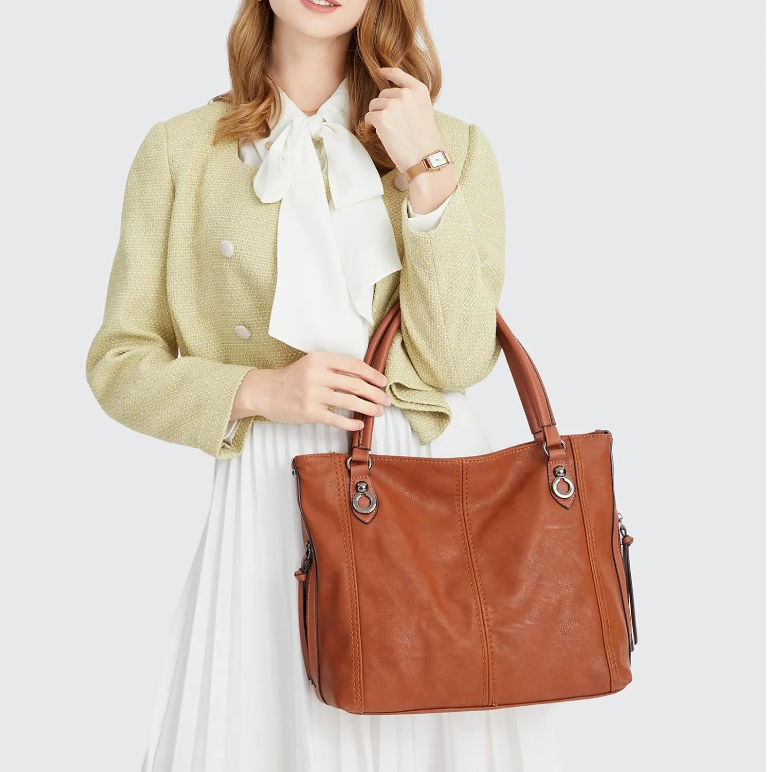 Purses for Women Soft Leather Handbags Ladies Purse Large Tote Bag Fashion Shoulder Crossbody Bags Top Handle Satchel