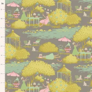 Quality Sewing Fabric – Tilda Sunday Brunch Grey 1/2 Yard Size: 18" x 44"