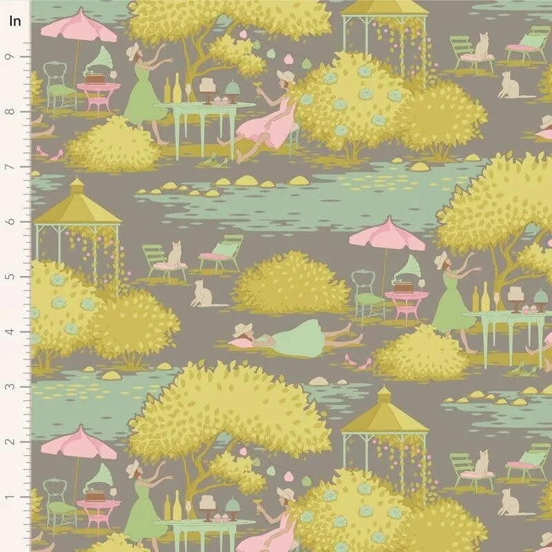 Quality Sewing Fabric – Tilda Sunday Brunch Grey 1/2 Yard Size: 18" x 44"
