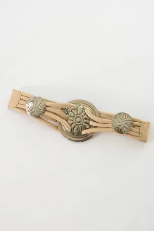 Rad Silver Conch Leather Belt