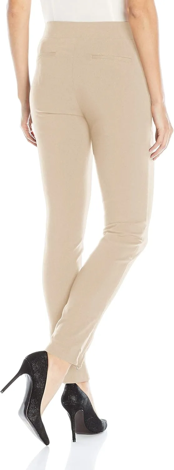 Rafaella Women's Solid Supreme Stretch Dress Pants with Pull-on Waistband and Pockets, Durable Work Slacks, 30.5" Inseam