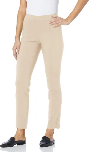 Rafaella Women's Solid Supreme Stretch Dress Pants with Pull-on Waistband and Pockets, Durable Work Slacks, 30.5" Inseam