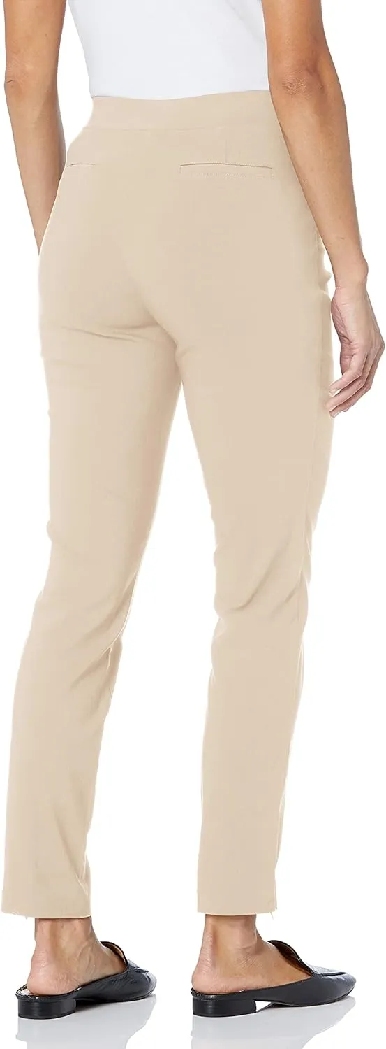 Rafaella Women's Solid Supreme Stretch Dress Pants with Pull-on Waistband and Pockets, Durable Work Slacks, 30.5" Inseam