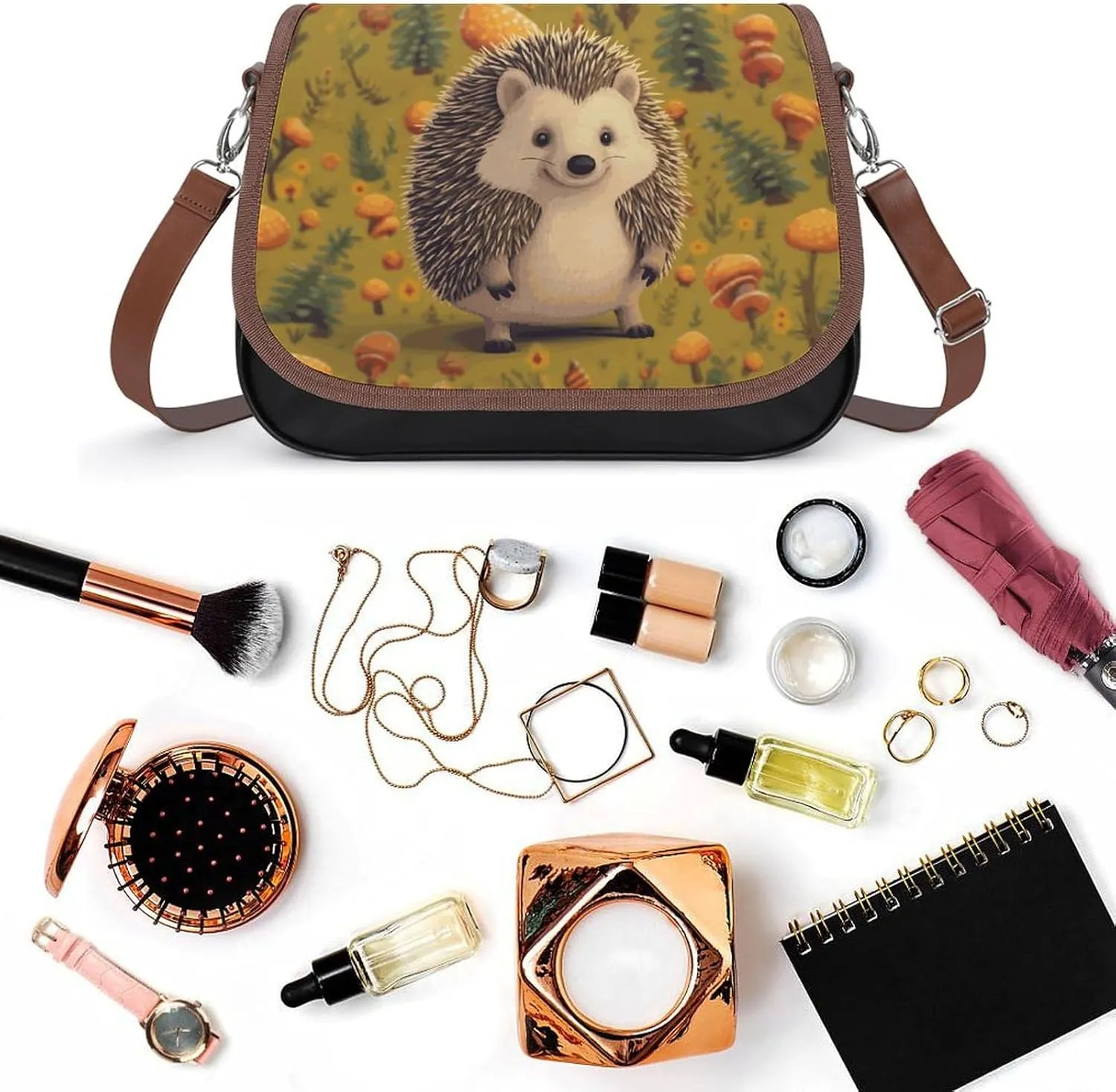 Rainbow Color Plaid-png Crossbody Bags for Women Travel Shoulder Bag Small Leather Cross Body Handbags