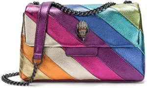 Rainbow Handbag Patchwork Crossbody Bag Shoulder Bag Women's Handbag PU Shoulder Bag (26X15X11.5 CM,Rainbow)