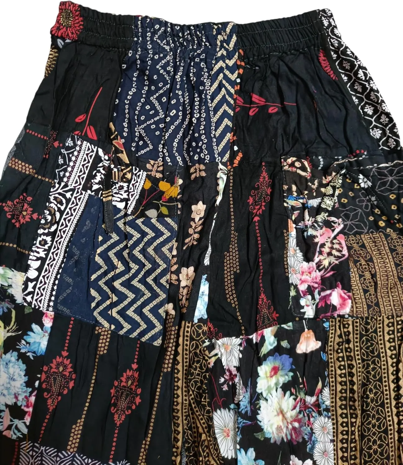 RAJBHOOMI HANDICRAFTS Boho Pants for Women - Hippie Pants for Women Boho Joggers, Bohemian Flowy Hippie Clothes Yoga Pants