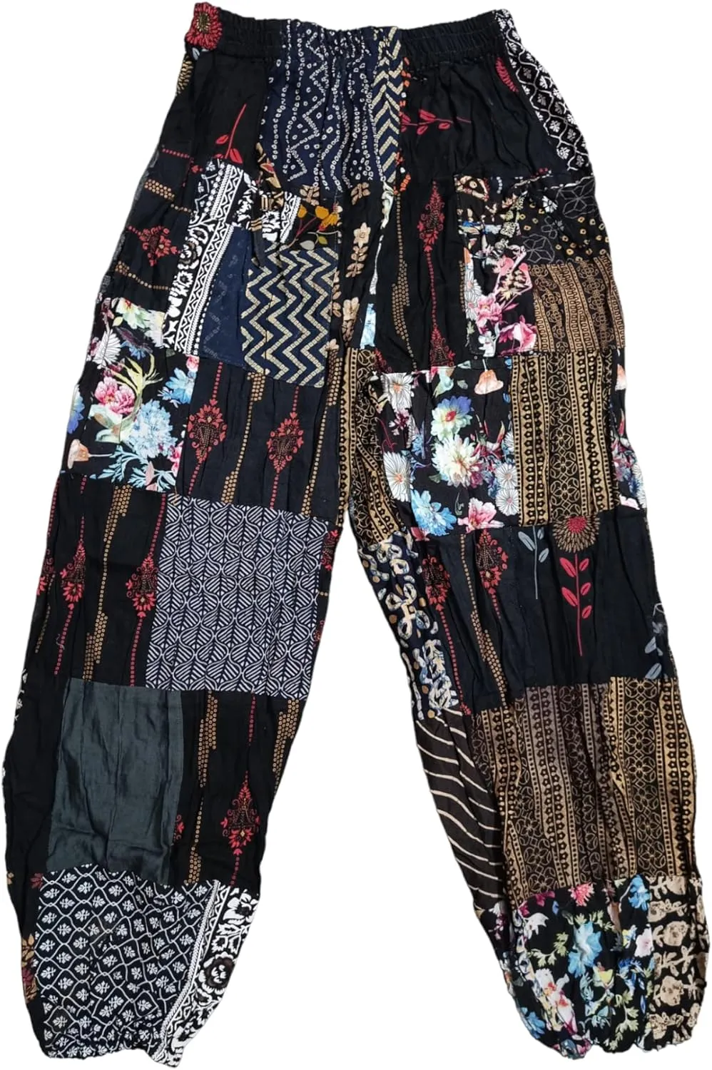 RAJBHOOMI HANDICRAFTS Boho Pants for Women - Hippie Pants for Women Boho Joggers, Bohemian Flowy Hippie Clothes Yoga Pants