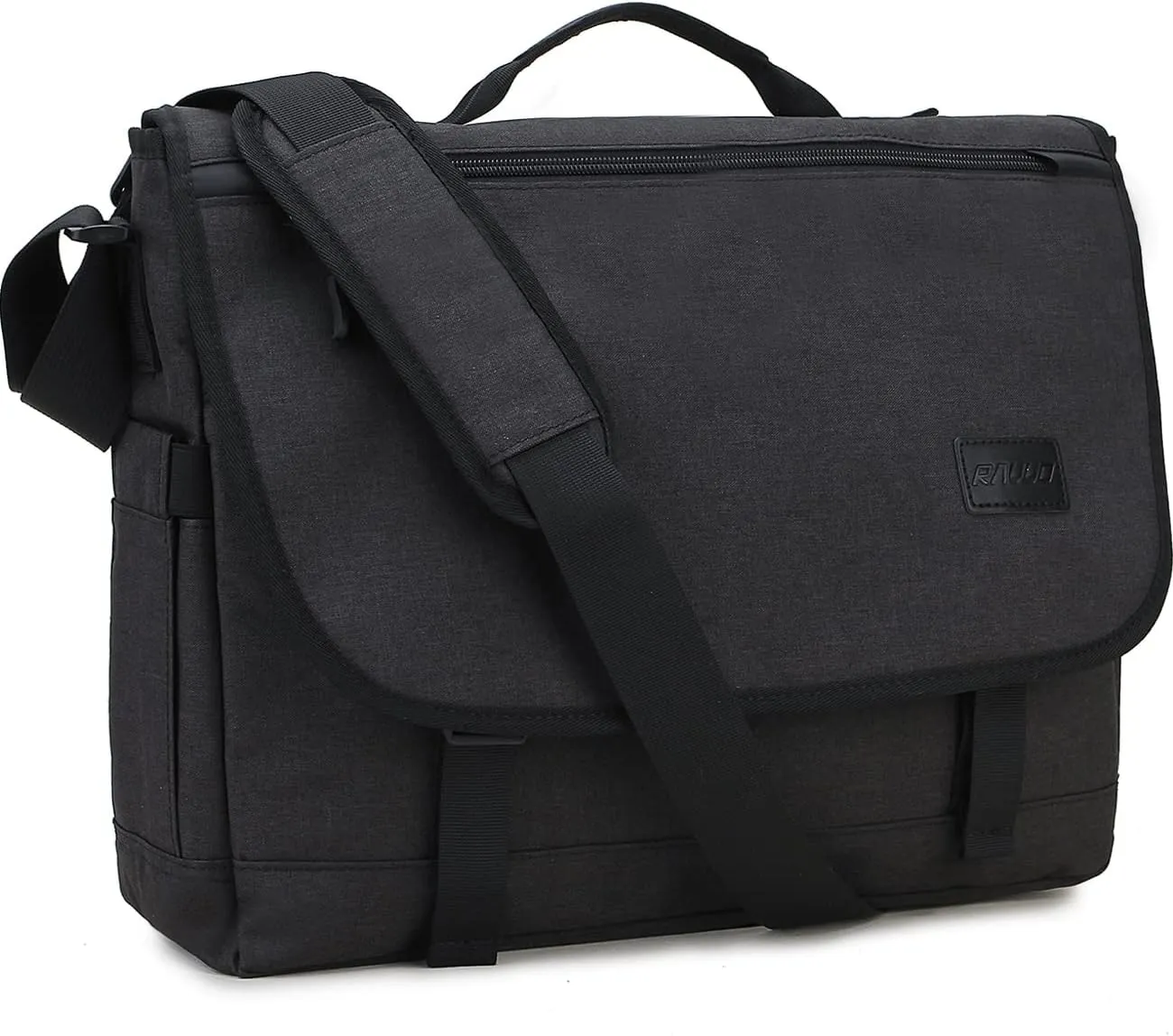 RAVUO Messenger Bag for Men, Water Resistant Lightweight Satchel 15.6 17 Inch Laptop Bags Shoulder Bookbag