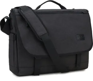RAVUO Messenger Bag for Men, Water Resistant Lightweight Satchel 15.6 17 Inch Laptop Bags Shoulder Bookbag